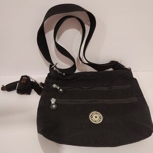 Kipling Black Crossbody Bag with Keychain